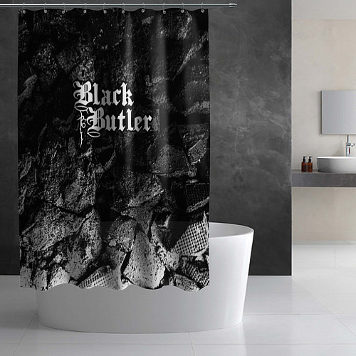 Шторка для ванной Black Butler black graphite / 3D-принт – фото 2