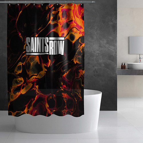 Шторка для ванной Saints Row red lava / 3D-принт – фото 2