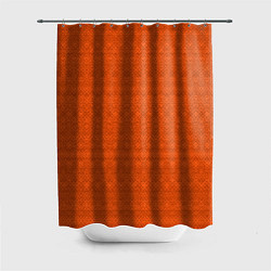 Шторка для душа Однотонный тёмно-оранжевый полосатый узор, цвет: 3D-принт