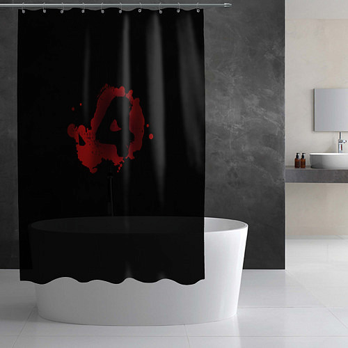 Шторка для ванной Left 4 Dead logo красный / 3D-принт – фото 2