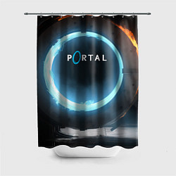 Шторка для душа Portal logo game, цвет: 3D-принт