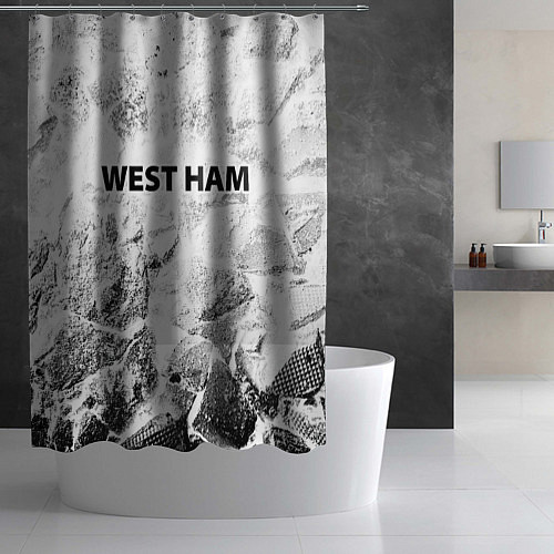 Шторка для ванной West Ham white graphite / 3D-принт – фото 2
