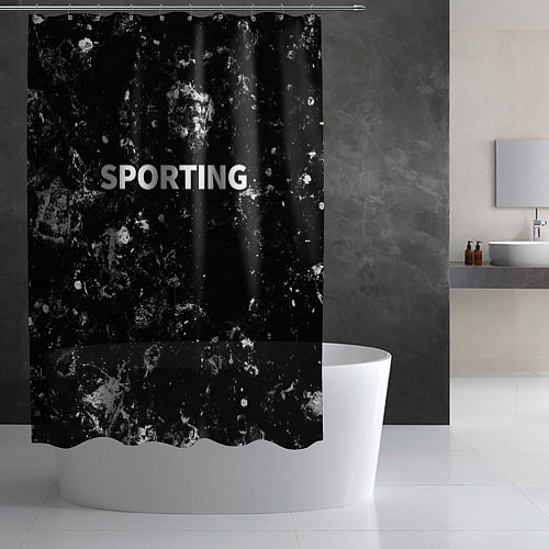 Шторка для ванной Sporting black ice / 3D-принт – фото 2
