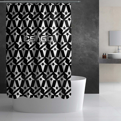 Шторка для ванной Контра астралис лого / 3D-принт – фото 2