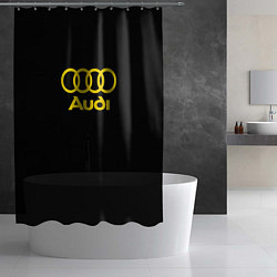 Шторка для душа Audi logo yellow, цвет: 3D-принт — фото 2