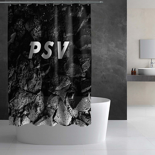 Шторка для ванной PSV black graphite / 3D-принт – фото 2