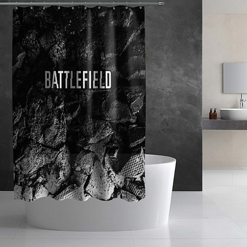 Шторка для ванной Battlefield black graphite / 3D-принт – фото 2