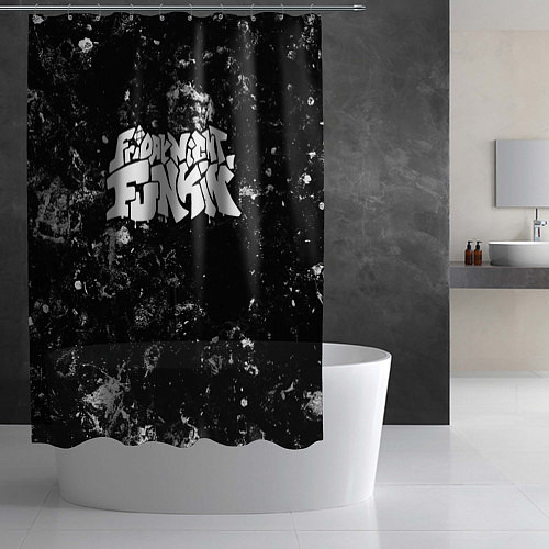 Шторка для ванной Friday Night Funkin black ice / 3D-принт – фото 2