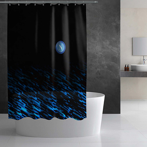 Шторка для ванной Napoli fc club texture / 3D-принт – фото 2