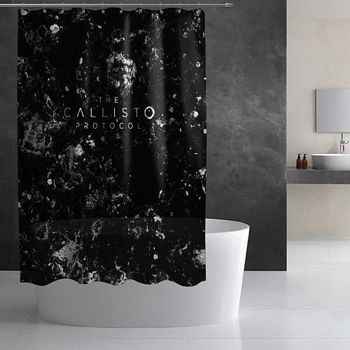 Шторка для ванной The Callisto Protocol black ice / 3D-принт – фото 2