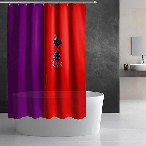 Шторка для ванной Tottenham fc geometry / 3D-принт – фото 2