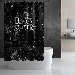 Шторка для душа Demon Slayer black ice, цвет: 3D-принт — фото 2