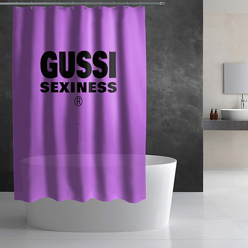 Шторка для ванной Гусси сиреневый - сексуальность / 3D-принт – фото 2