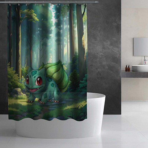 Шторка для ванной Bulbasaur pokemon / 3D-принт – фото 2