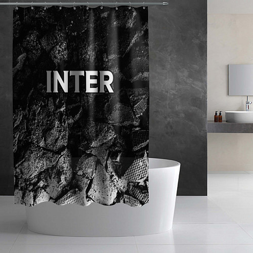 Шторка для ванной Inter black graphite / 3D-принт – фото 2
