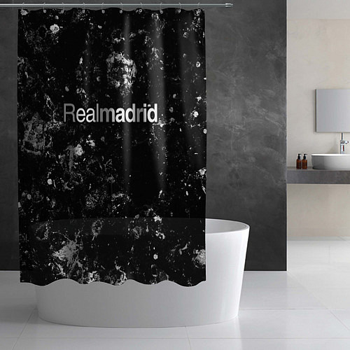 Шторка для ванной Real Madrid black ice / 3D-принт – фото 2