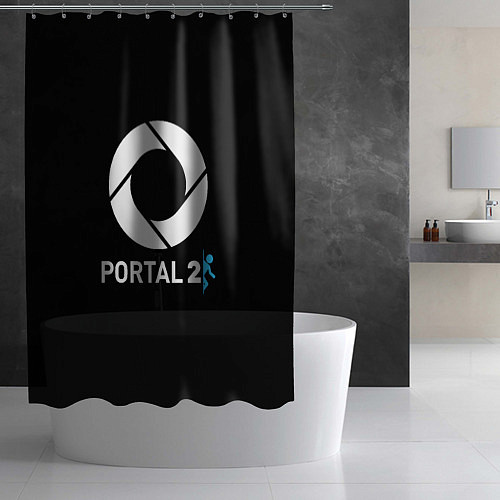 Шторка для ванной Portal2 logo game / 3D-принт – фото 2