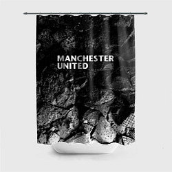 Шторка для душа Manchester United black graphite, цвет: 3D-принт