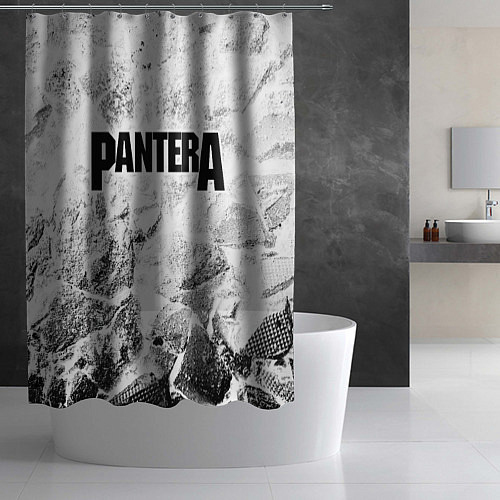 Шторка для ванной Pantera white graphite / 3D-принт – фото 2