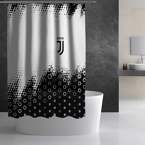 Шторка для ванной Juventus sport steel / 3D-принт – фото 2