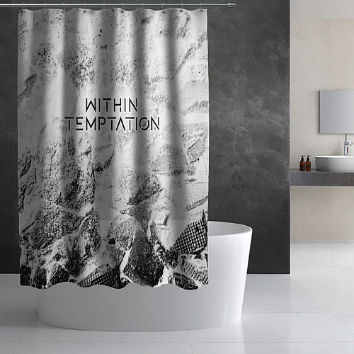 Шторка для ванной Within Temptation white graphite / 3D-принт – фото 2