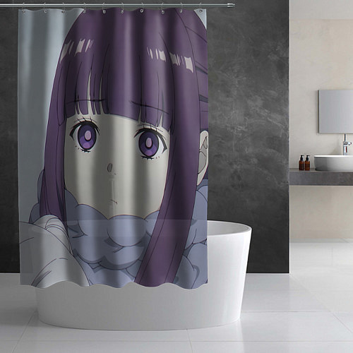 Шторка для ванной Sousou no Frieren Ферн sad face / 3D-принт – фото 2