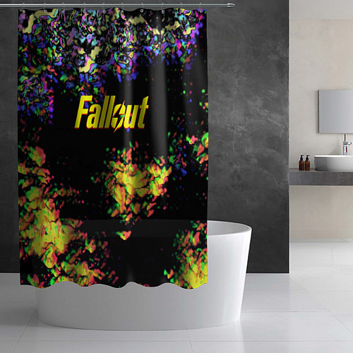 Шторка для ванной Fallout краски / 3D-принт – фото 2