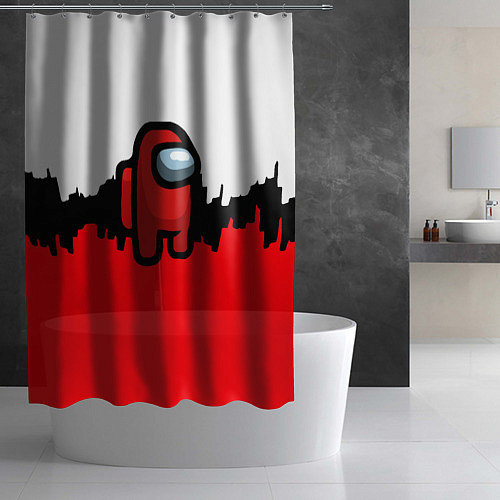 Шторка для ванной Among us краски / 3D-принт – фото 2
