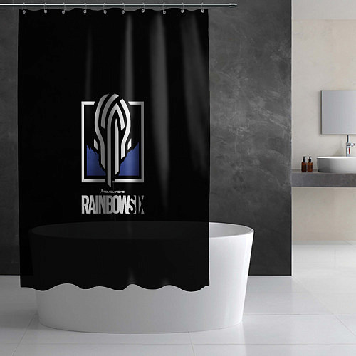 Шторка для ванной Rainbow six siege logo / 3D-принт – фото 2