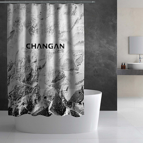 Шторка для ванной Changan white graphite / 3D-принт – фото 2