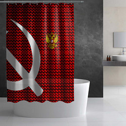 Шторка для душа РФ стиль СССР, цвет: 3D-принт — фото 2