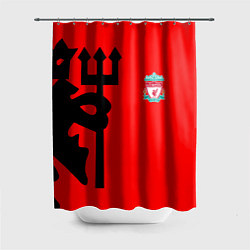 Шторка для душа Liverpool fc sport steel, цвет: 3D-принт