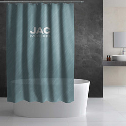 Шторка для душа Jac motors серо-бирюзовый, цвет: 3D-принт — фото 2
