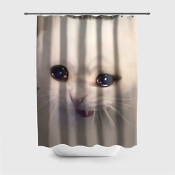 Шторка для душа Плаксивый котик, цвет: 3D-принт