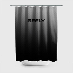 Шторка для душа Geely градиент тёмно-серый, цвет: 3D-принт