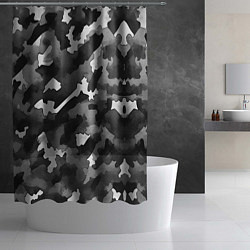Шторка для душа Серый камуфляж внутренних войск, цвет: 3D-принт — фото 2