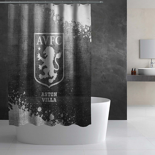 Шторка для ванной Aston Villa - grey gradient / 3D-принт – фото 2