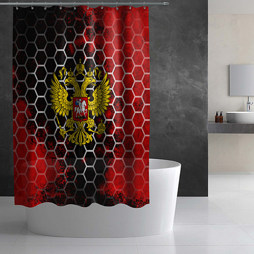 Шторка для ванной Герб РФ краски броня / 3D-принт – фото 2