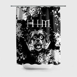 Шторка для душа HIM рок пес, цвет: 3D-принт