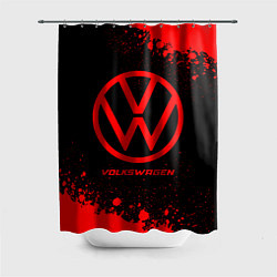 Шторка для душа Volkswagen - red gradient, цвет: 3D-принт