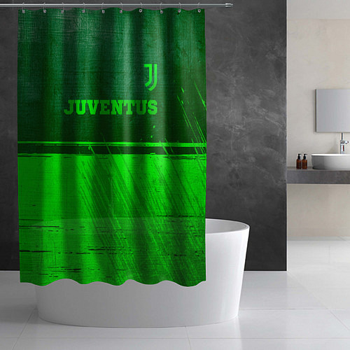 Шторка для ванной Juventus - green gradient посередине / 3D-принт – фото 2
