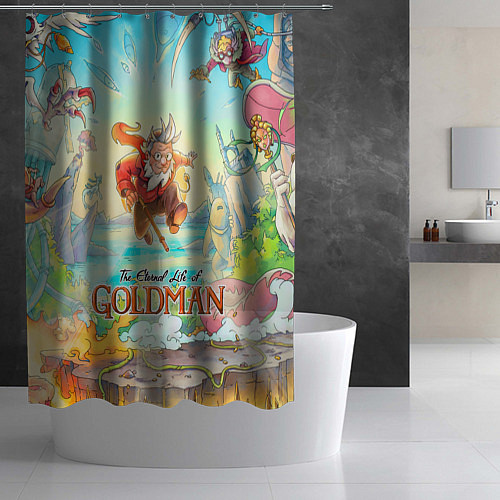 Шторка для ванной Герои The eternal life of goldman / 3D-принт – фото 2