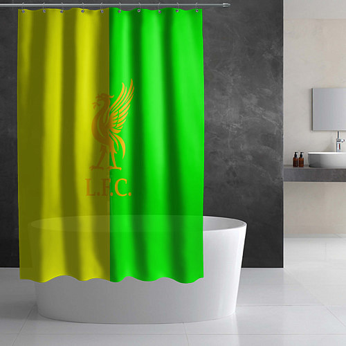Шторка для ванной Ливерпуль текстура спорт / 3D-принт – фото 2