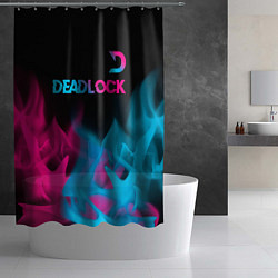 Шторка для душа Deadlock - neon gradient посередине, цвет: 3D-принт — фото 2