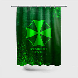 Шторка для душа Resident Evil - green gradient, цвет: 3D-принт