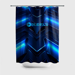 Шторка для душа Deadlock logo и синий неон, цвет: 3D-принт