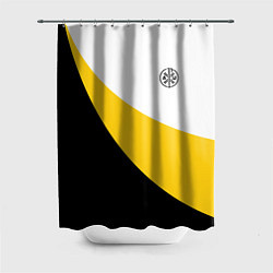 Шторка для душа Сокрушу пред ним врагов его малый черный КЦК Никол, цвет: 3D-принт