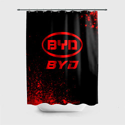 Шторка для душа BYD - red gradient, цвет: 3D-принт