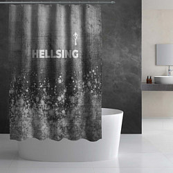 Шторка для душа Hellsing - grey gradient посередине, цвет: 3D-принт — фото 2
