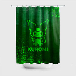 Шторка для душа Kuromi - green gradient, цвет: 3D-принт